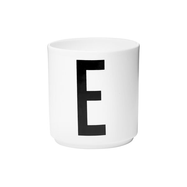 Arne Jacobsen porselenskopp, E, Design Letters
