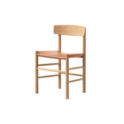 J39 Mogensen stol med polstret sete, lys oljet eik/Omni 307 cognac J39 Mogensen stol med polstret sete, lys oljet eik/Omni 307 cognac, Fredericia Furniture