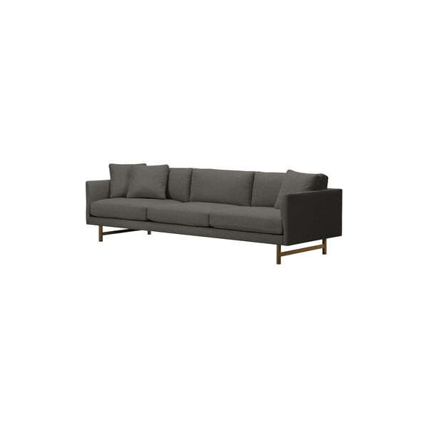 Calmo 3-seter sofa, m&oslash;rkgr&aring;/r&oslash;kt eik, Fredericia Furniture