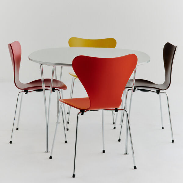 Serie 7&trade; 3107 Verner Panton 100 stol, orange, Fritz Hansen