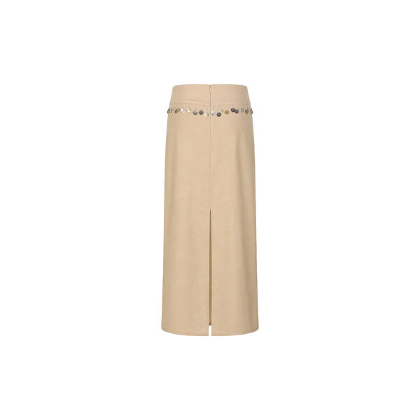 Sol&egrave;ne Embellished Maxi skirt, beige, N&uacute;noo