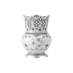 Svart Musselmalt Helblonde vase 22 cm, Royal Copenhagen