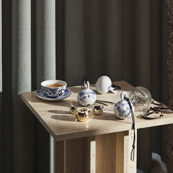 Musselmalt halvblonde julekule 9,5 cm, Royal Copenhagen