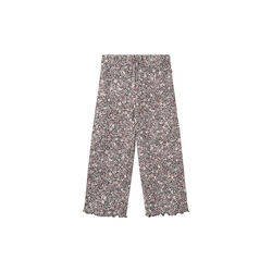 Jersey Pants Ela, 9565 purple stone flowers, Wheat