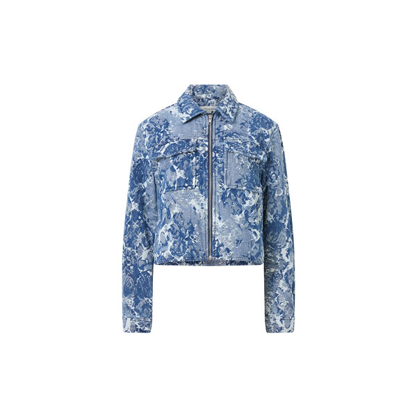 CHARLOTTE JACQUARD DENIM JACKET, light wash, French Connection