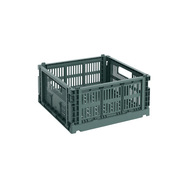 HAY Colour Crate Medium Square, dark green, HAY