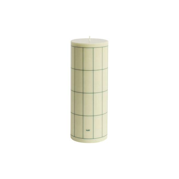 Column lys L, light green/dark green grid, HAY