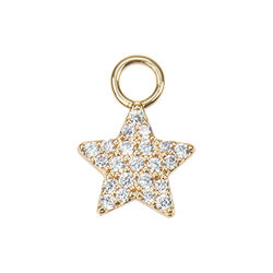 Ella charm, gold/white, Emilia by Bon Dep