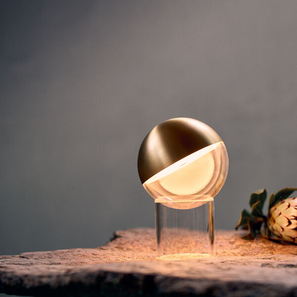 Pila Portable Table Lamp, brushed aluminium, FRANDSEN