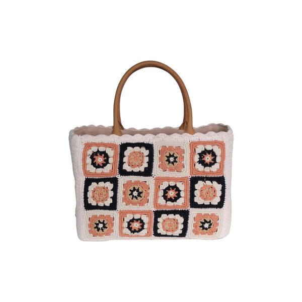 Las Dalias Mid Tote, sandstone, Luna Moon