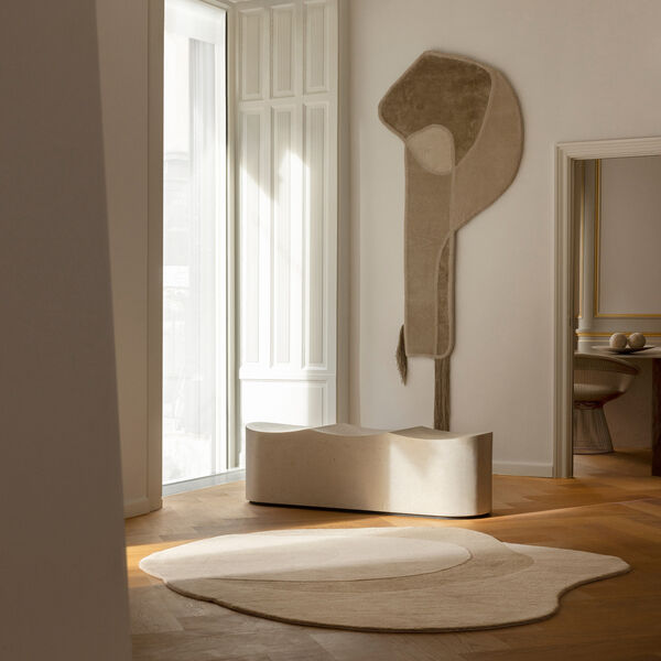 Optical Web gulvteppe, camel, Linie Design