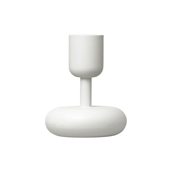 Nappula lysestake, hvit, Iittala