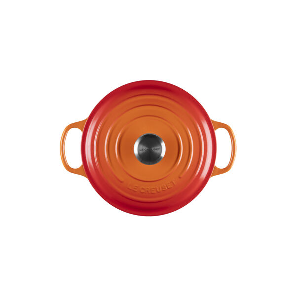 Signature st&oslash;pejern rund gryte &Oslash; 24 cm, volcanic, Le Creuset