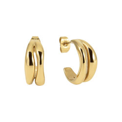 The Curved Hoops, gold, CAMILLA PIHL