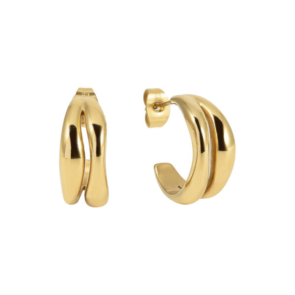The Curved Hoops, gold, CAMILLA PIHL
