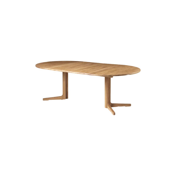 C69E Ry spisebord med 2 illggsplater, eik, FDB Møbler