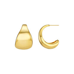 Statement Taper Hoop Earrings, pale gold, Orelia