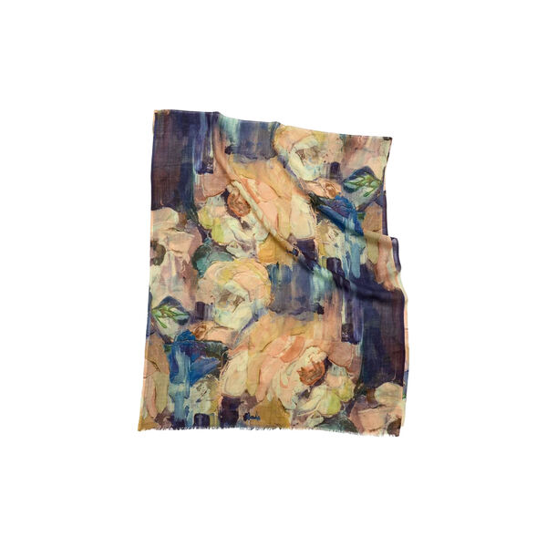 PAINTED ROSES skjerf, blue, Bella Ballou