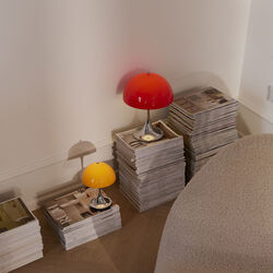 Panthella 250 Original Portable bordlampe, opal red, Louis Poulsen