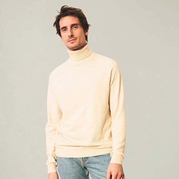 Tomas genser med skilpaddehals, offwhite, Lexington