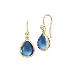 Paloma øreringer, gold/sapphire blue Paloma øreringer, gold/sapphire blue, Julie Sandlau