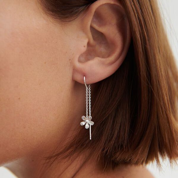 Wild&nbsp;Poppy&nbsp;&oslash;rekjede, silver, Pernille Corydon Jewellery