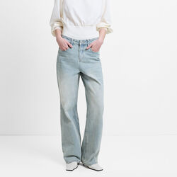 DALLAS DENIM STRAIGHT LEG JEANS, blue beige denim wash, French Connection