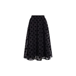 Bobby Long Skirt, black w/dots, HUNKØN