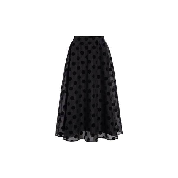 Bobby Long Skirt, black w/dots Bobby Long Skirt, black w/dots, HUNKØN