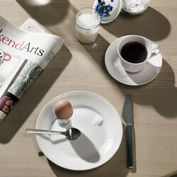 Hvit Riflet tallerken, Royal Copenhagen