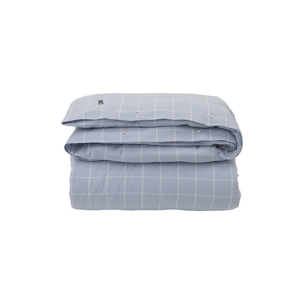 Hotel dynetrekk i lett flanell, light blue/white, Lexington