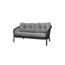 Ocean Large 2-seater Sofa, dark grey, Cane-line
