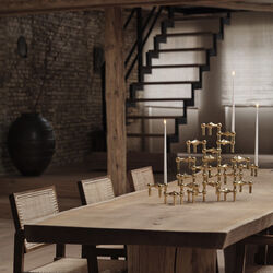 STOFF Nagel lysestake, messing, STOFF Nagel