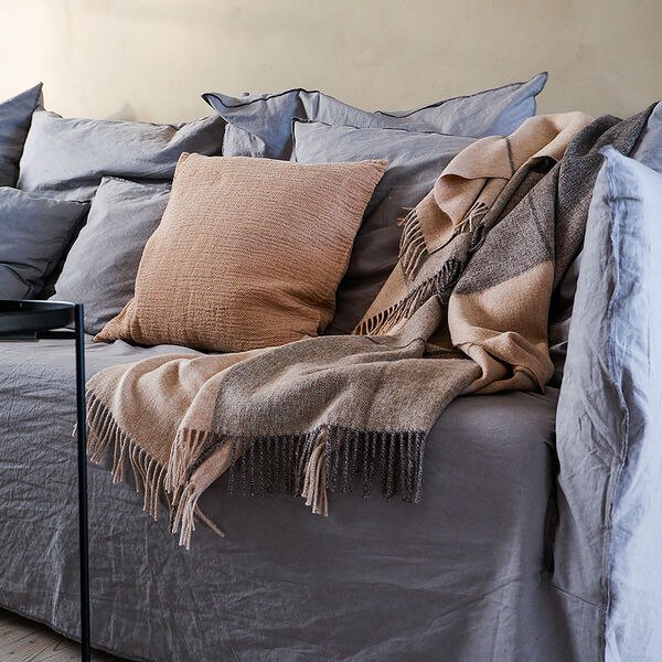 Blocks pledd, camel, ELVANG