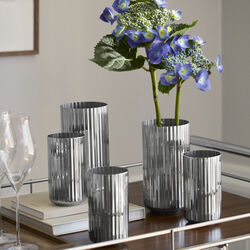 Lyngby Vase 15,5 cm, rustfritt st&aring;l, Lyngby Porcel&aelig;n