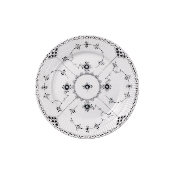 Sort Musselmalt Halvblonde tallerken &Oslash; 19 cm, Royal Copenhagen