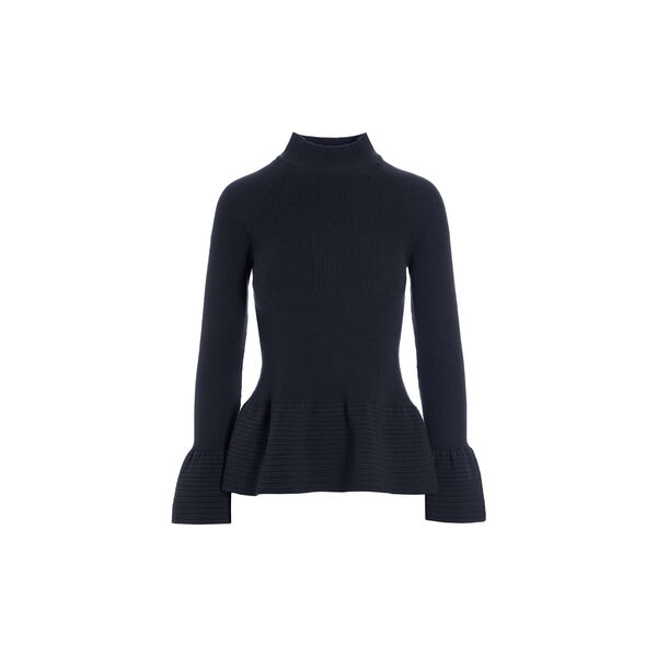 Saku ribbestrikket blusse, black, BITTE KAI RAND