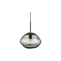 Crystal Stone 300 mm, lys røkgrå, Hadeland Glassverk