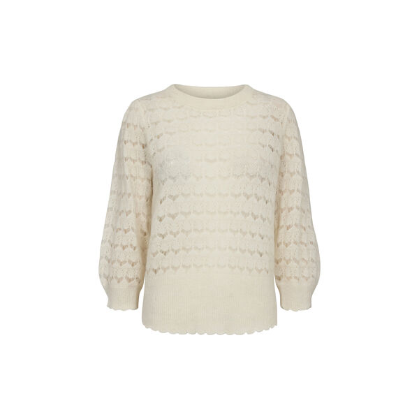 NURIETTA POINTELLE PULLOVER, cloud dancer, N&Uuml;MPH