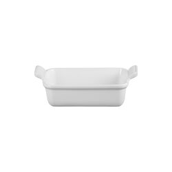 Heritage rektangulært fat 19 cm, white
