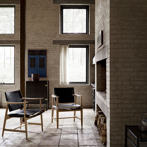 BM1106 Huntsman chair, hvitoljet eik/svart, Carl Hansen & Søn