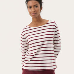 NelaPW T-shirt, tawny port stripe NelaPW T-shirt, tawny port stripe, Part Two