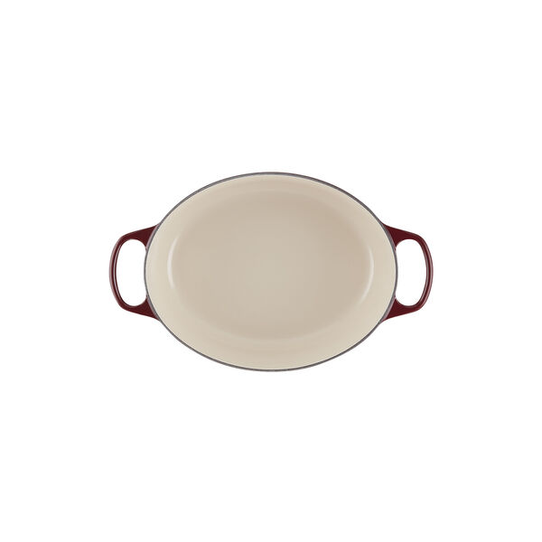 Signature st&oslash;pejern oval gryte &Oslash; 31 cm, garnet, Le Creuset