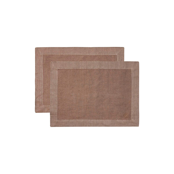 Plain bordbrikke, mahogany brown, Georg Jensen Damask