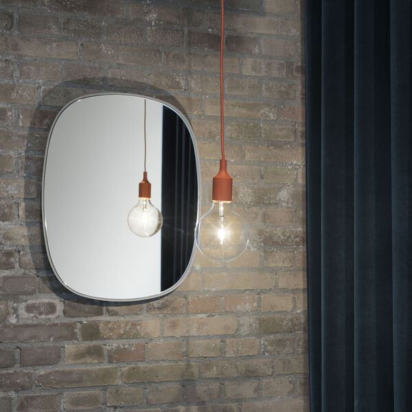 Framed Mirror, grey/clear, Muuto