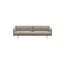 Outline Sofa 3-seter, ecriture/polert aluminum Outline Sofa 3-seter, ecriture/polert aluminum, Muuto
