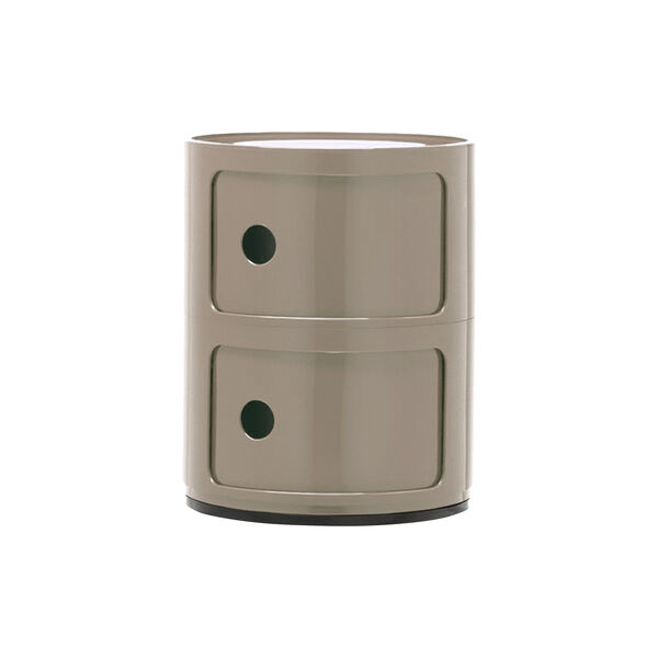 Componibili 2 elementi oppbevaringsbord, tortora, Kartell