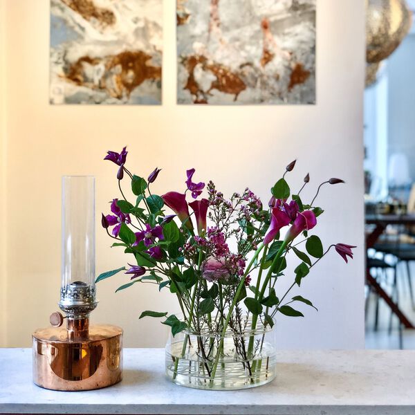 Patina oljelampe stor, Klong