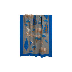 Vinter eventyr pledd - kort ull, blå/brun, Frati Home