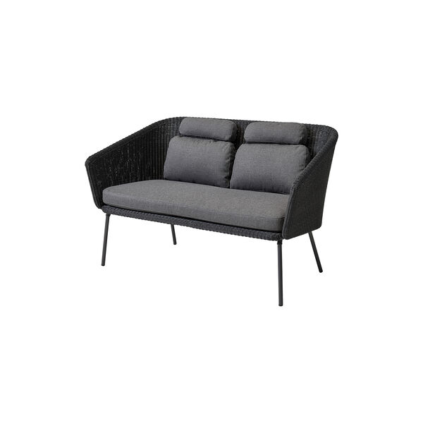 Mega spisestuebenk inkl. putesett, graphite/grey, Cane-line
